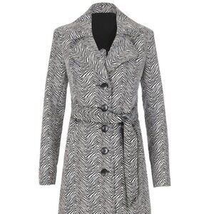 CAbi 007 Cabi 007 Zebra Stripe Trench Coat S NWT